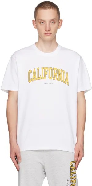 Спортивная и насыщенная белая футболка «Калифорния» Sporty & Rich