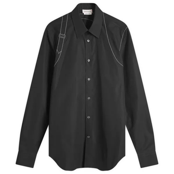 Рубашка Alexander Mcqueen Contrast Stitch Harness Shirt, черный