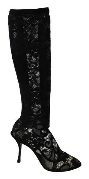 DOLCE - GABBANA Туфли Черные кружевные носки Taormina Ботинки Обувь EU36 / US5,5 $1300