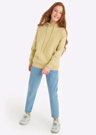 Зелёное худи oversize для девочки Gloria Jeans