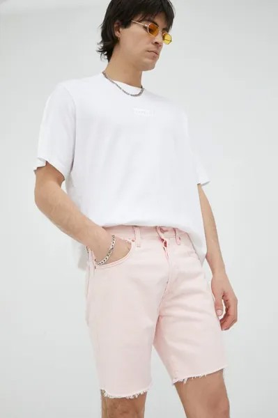Джинсовые шорты Levi's, розовый