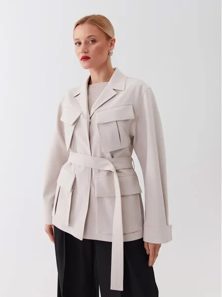 Переходное пальто стандартного кроя Calvin Klein, экрю