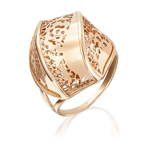 PLATINA jewelry Золотое кольцо без камней 01-4772-00-000-1110-48, размер 20,5