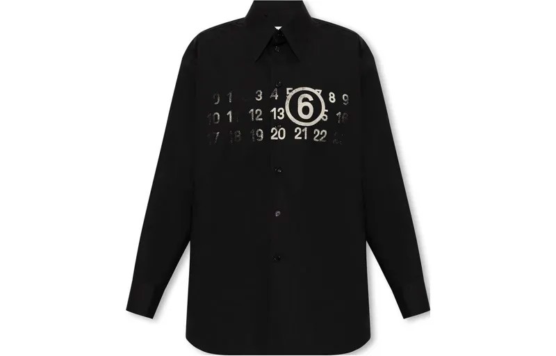 Рубашка женская черная Mm6 Maison Margiela