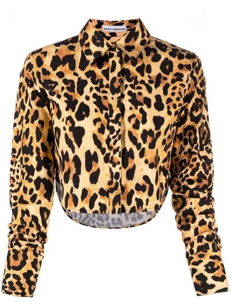 Paco Rabanne рубашка с леопардовым принтом