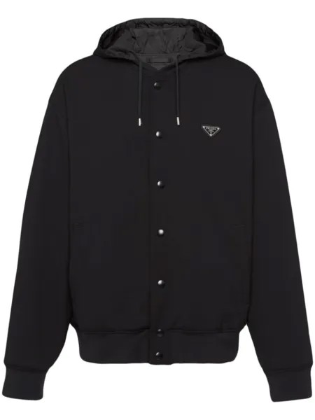 Prada бомбер с логотипом, черный