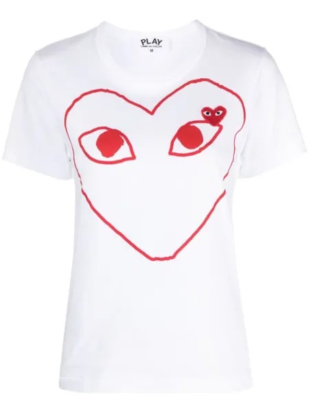 Comme Des Garçons Play футболка с сердцем, белый