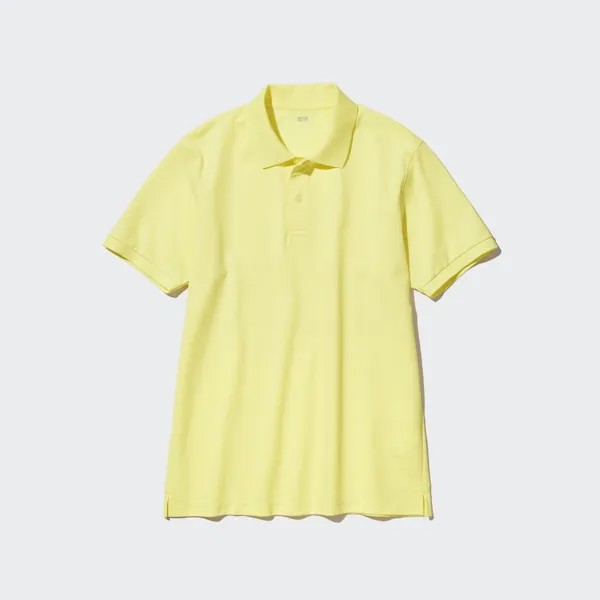 Рубашка-поло Uniqlo из сухого пике, желтый
