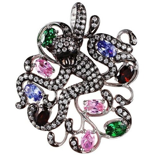Подвеска ELEMENT47, серебро, 925 проба, фианит