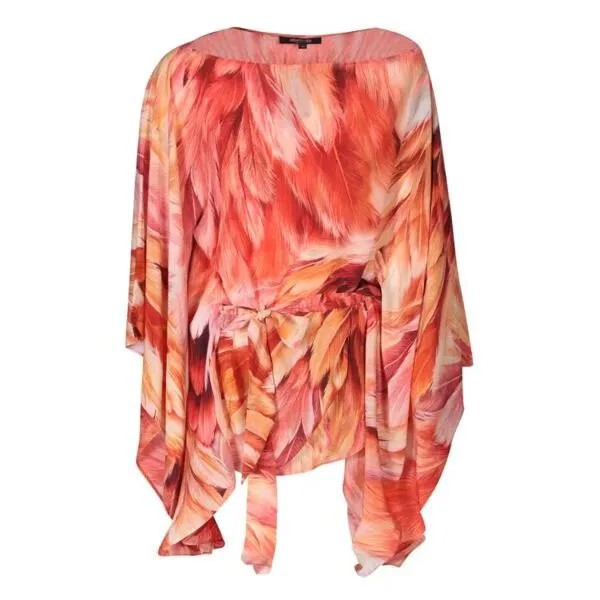 Футболка silk blouse Roberto Cavalli, мультиколор