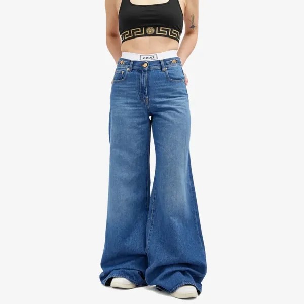 Versace Широкие джинсы, синий