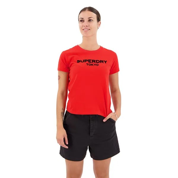 Футболка Superdry Sport Luxe Graphic Fitted Short , оранжевый