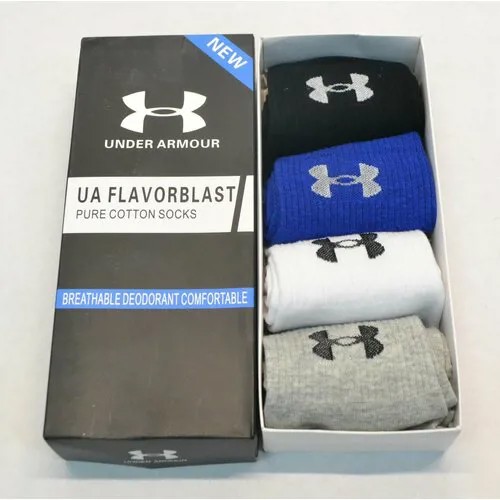 Носки  унисекс Under Armour, 4 пары, размер 39-43, мультиколор