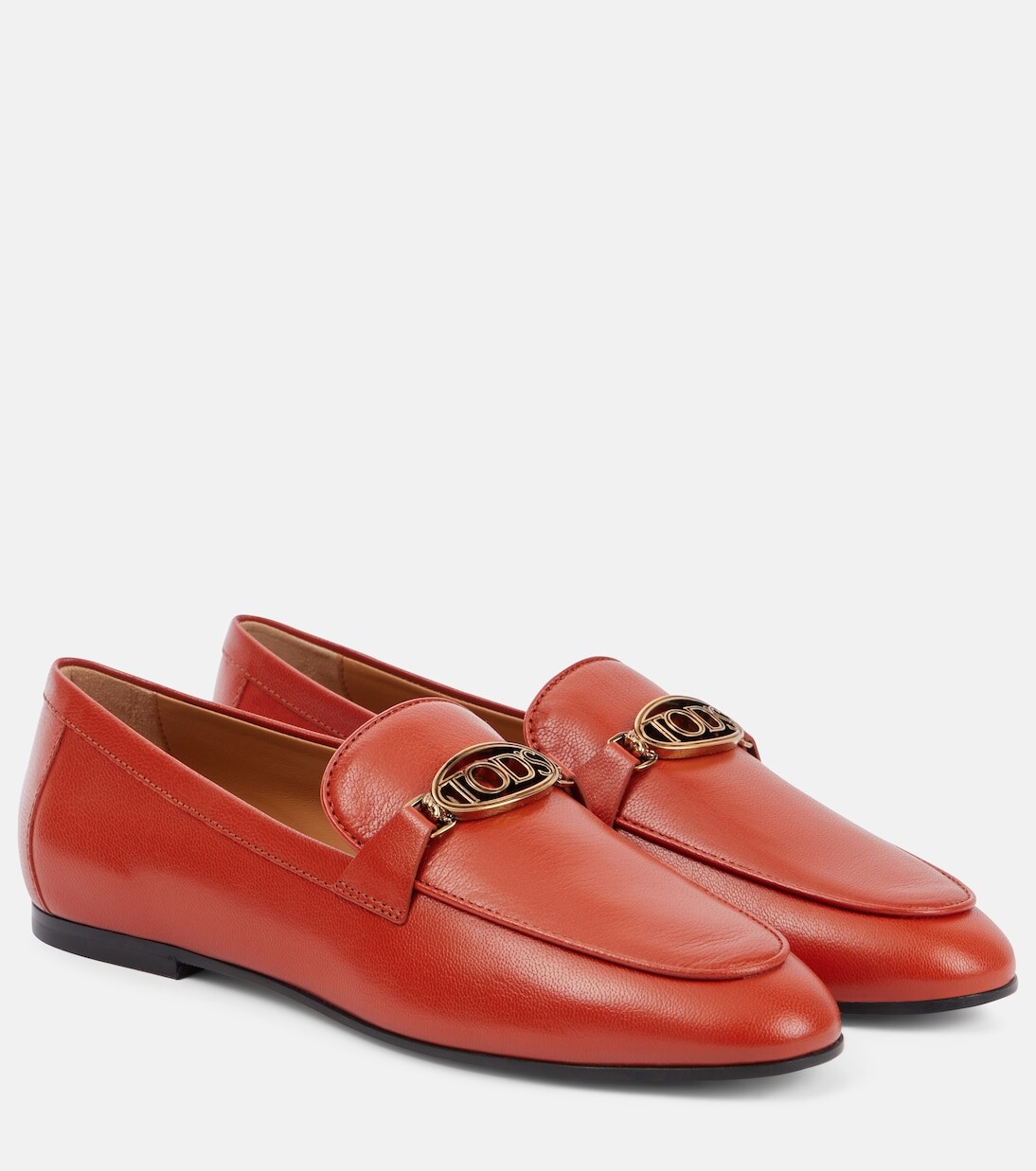 Кожаные лоферы Tod'S, красный