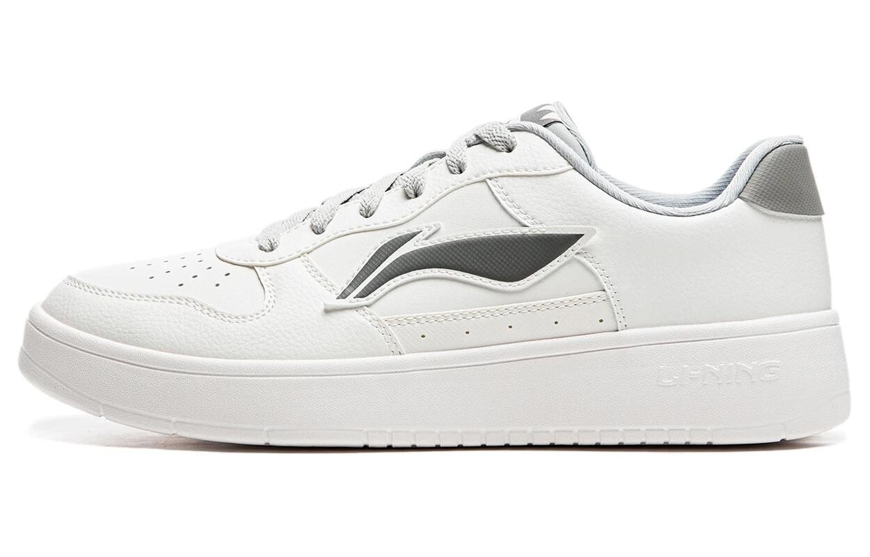 Кроссовки LINING Pontoon Boats Skateboarding Shoes Men Low-top Cloud White / Shark Gray, белый