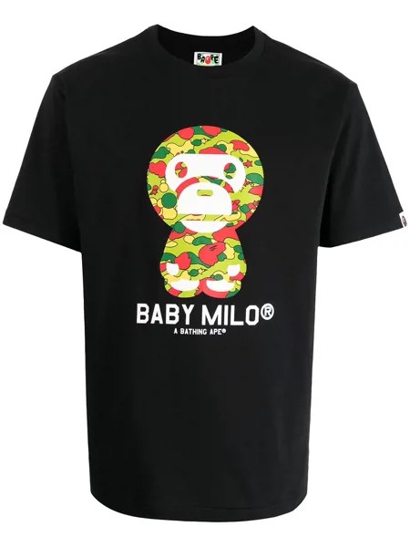 A BATHING APE® футболка с надписью