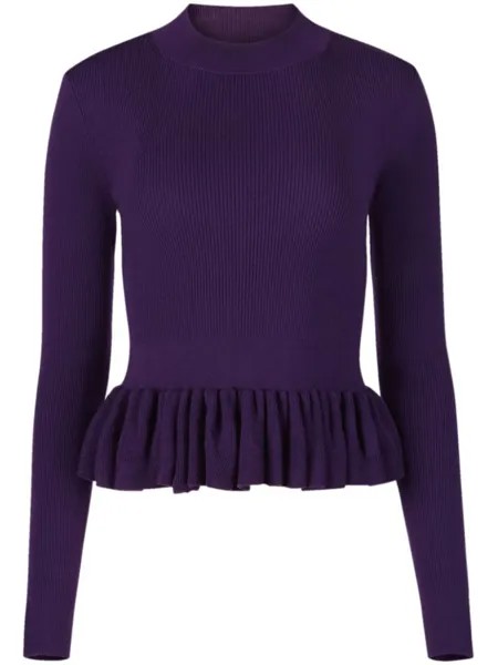 Nina Ricci топ с оборками, фиолетовый