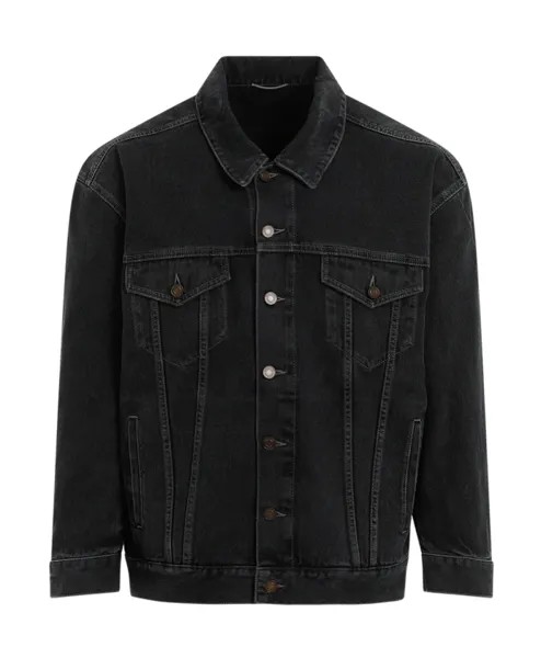 Джинсовая куртка яйцеобразной формы Saint Laurent, черный
