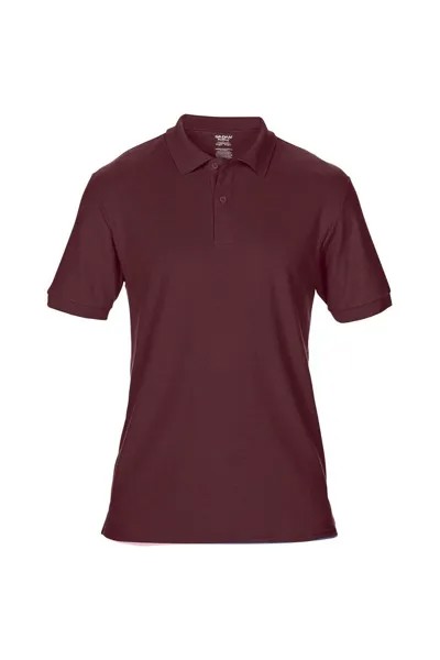 Спортивная рубашка-поло из двойного пике для взрослых DryBlend Gildan, красный