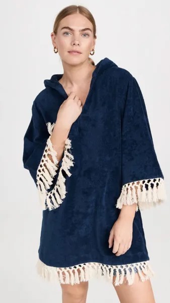 Платье Sea Nautical Fringed Coverup, нави