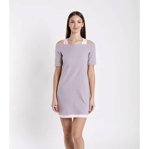 Сорочка  SERGE, размер 92, серый, розовый