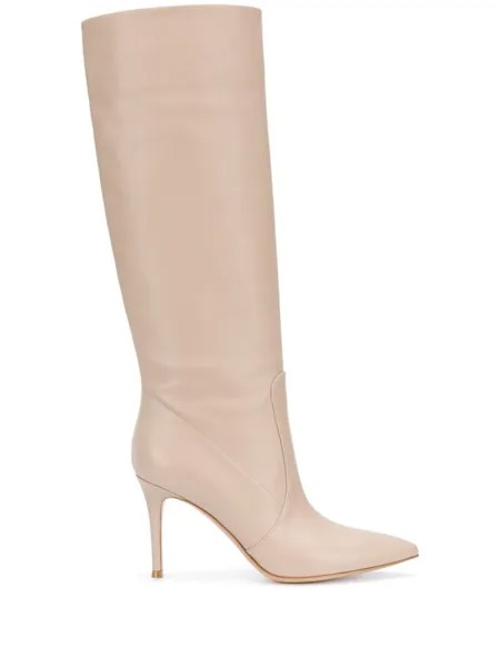 Gianvito Rossi сапоги с заостренным носком, нейтральный цвет