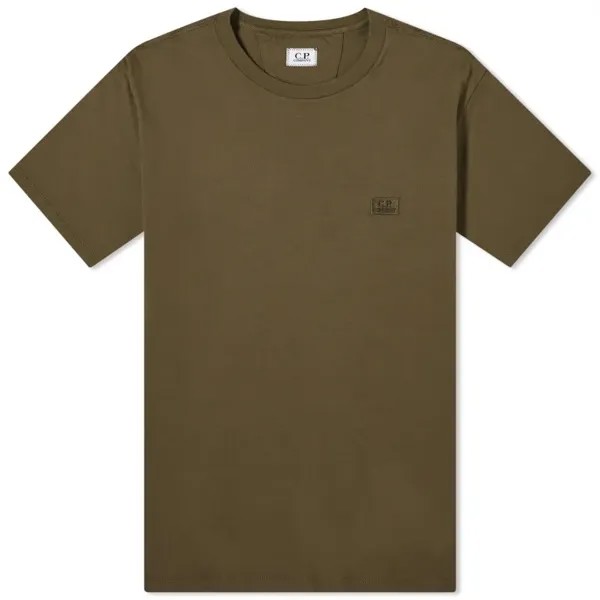 Футболка C.p. Company 30/1 Jersey Logo, темно-зеленый