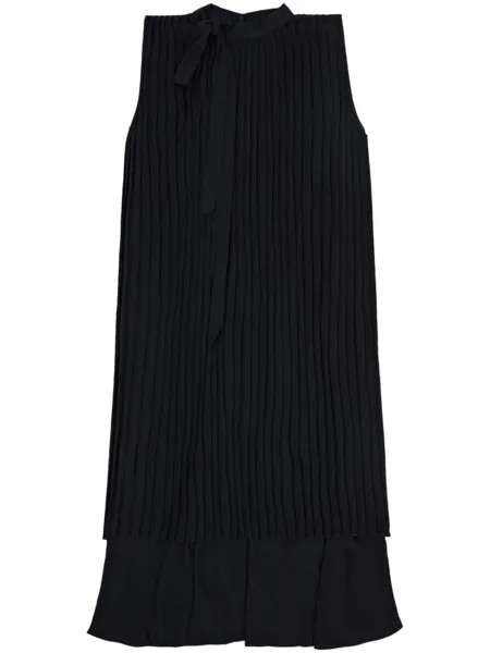 MM6 Maison Margiela многослойное платье без рукавов, черный