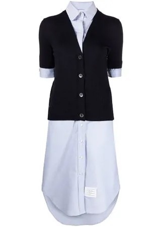 Thom Browne платье-рубашка с кардиганом