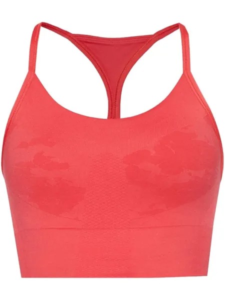 Adidas by Stella McCartney спортивный бюстгальтер с вырезом, розовый