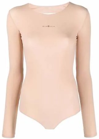 MM6 Maison Margiela боди с длинными рукавами и логотипом