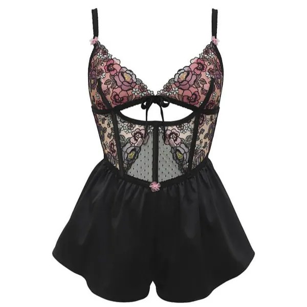 Комбинезон For Love & Lemons Clara Romper, черный