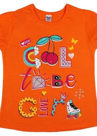 Футболка для девочки, цвет оранжевый, рост 104 Bonito Kids 9592707 .