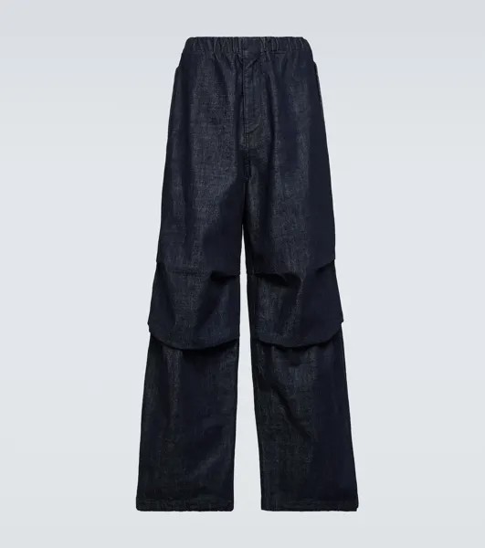 Джинсовые брюки с драпировкой Jil Sander, синий