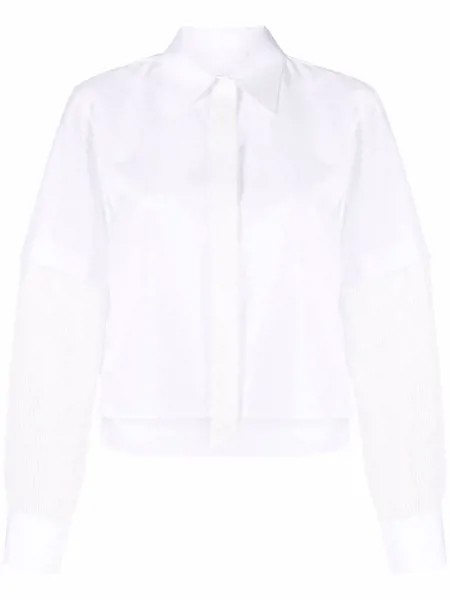 Helmut Lang рубашка с длинными рукавами и вставками