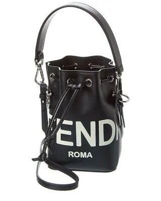 Мини-кожаная сумка-мешок Fendi Mon Tresor женская, черная