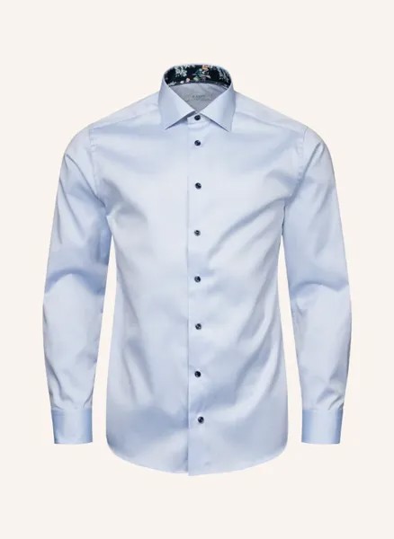 Фирменная рубашка узкого кроя из твила Eton, синий