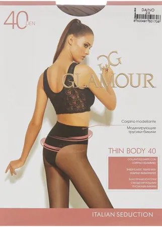 Колготки Glamour Thin Body, 40 den, размер 2, бежевый