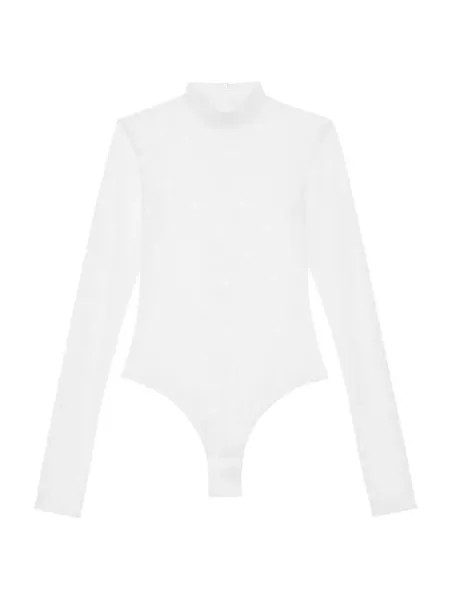 Прозрачное жаккардовое боди Givenchy, белый