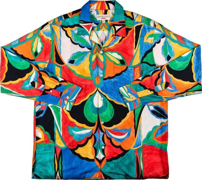 Рубашка Supreme x Emilio Pucci Long-Sleeve Shirt 'Multicolor', разноцветный
