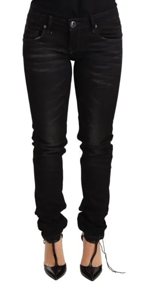 Джинсы ACHT Черные хлопковые брюки узкого кроя с заниженной талией s. W26 Рекомендуемая розничная цена 250 долларов США.