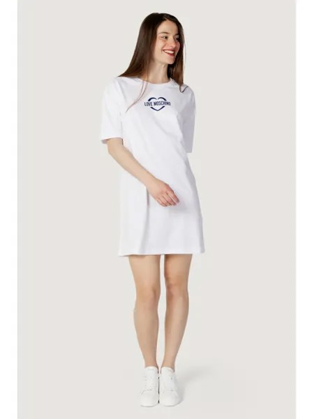 Дневное платье to fit Love Moschino, белый