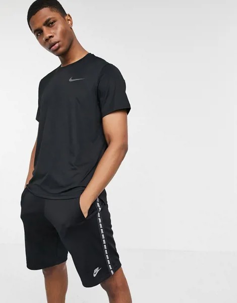 Черная футболка Nike Training hyper dry-Черный цвет