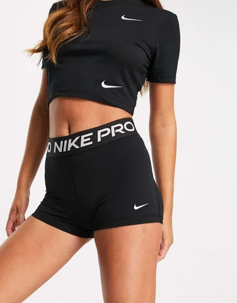 Черные шорты длиной 3 дюйма Nike Training Pro 365-Черный цвет