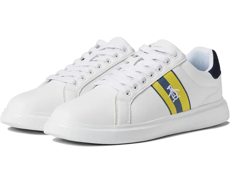 Кроссовки Original Penguin Bryant Band Stripe, цвет White/Navy/Yellow