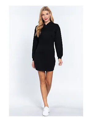 Женское черное эластичное мини-платье-футляр с длинными рукавами ALMOST FAMOUS Juniors XL