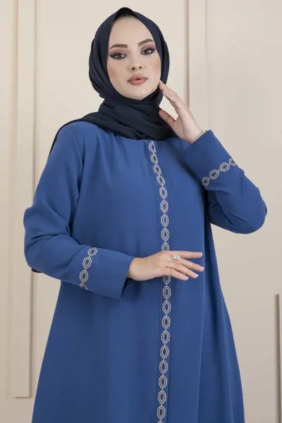 Женское Модное Длинное Платье с вышивкой камнями хиджаб Абая 2022 платья Дубай Турция исламский арабский пакистанский мусульманское платье для Женская модная трикотажная одежда на пуговицах, хиджаб, кардиган, абайя анс