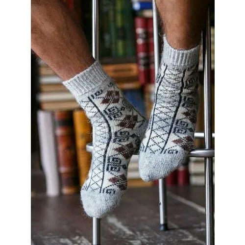 Носки  унисекс Бабушкины носки, 1 пара, классические, размер 44-46, серый