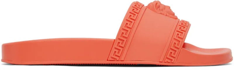 Оранжевые шлепанцы Палаццо Versace