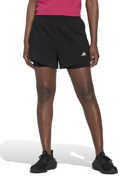 Тренировочные шорты с дизайном 2-в-1 и карманами Adidas Performance, черный